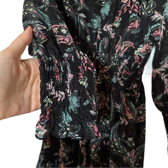 Misa Los Angeles Marin Dress In Enchanted Paisley Print Black - Picture 5 of 8